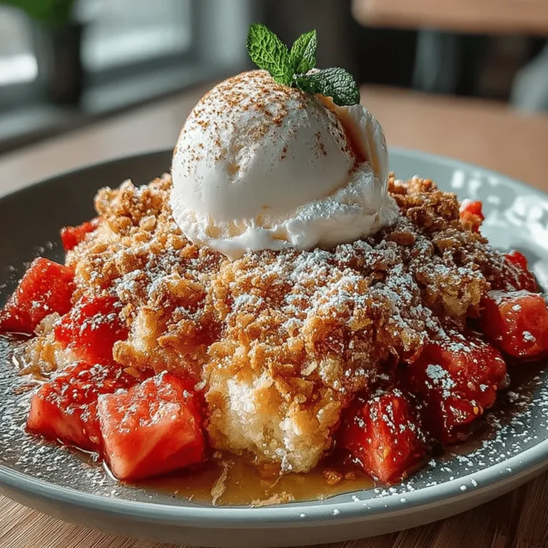 As the warm summer months roll in, the quest for a unique and refreshing dessert becomes ever more appealing. Enter the Crispy Watermelon Cobbler—an innovative take on the traditional cobbler that marries the juicy sweetness of watermelon with a crunchy topping. This vibrant dessert not only elevates summer gatherings but also turns heads with its striking presentation and delightful flavor profile. Imagine a warm slice of cobbler, where the natural sugars of ripe watermelon meld beautifully with a crispy, buttery crumble, creating a savory contrast that is simply irresistible.