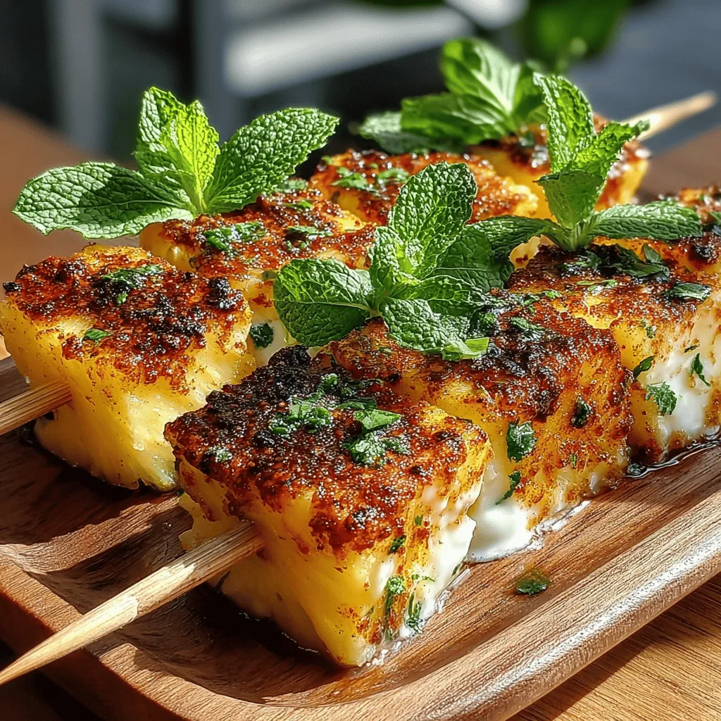 As the sun shines brighter and the temperatures rise, there's nothing quite like a refreshing treat to cool you down. Enter the Tropical Bliss Chilled Pineapple Skewers, a vibrant and delicious recipe that captures the essence of summer in every bite. With juicy, sun-kissed pineapple pieces threaded onto skewers and drenched in a luscious coconut marinade, this dish not only tantalizes your taste buds but also transports you to a tropical paradise with each mouthful.