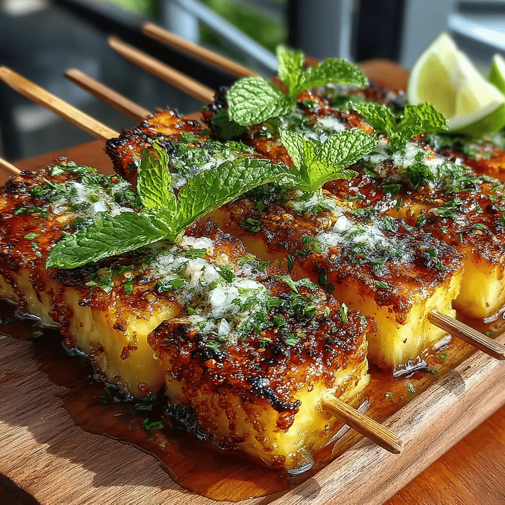 As the sun shines brighter and the temperatures rise, there's nothing quite like a refreshing treat to cool you down. Enter the Tropical Bliss Chilled Pineapple Skewers, a vibrant and delicious recipe that captures the essence of summer in every bite. With juicy, sun-kissed pineapple pieces threaded onto skewers and drenched in a luscious coconut marinade, this dish not only tantalizes your taste buds but also transports you to a tropical paradise with each mouthful.