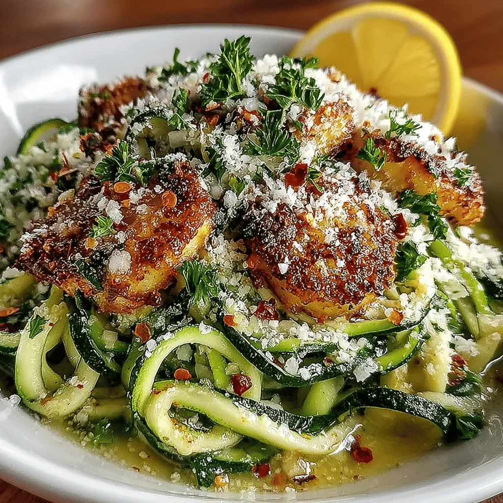 To start preparing the Zesty Garlic Butter Zucchini Noodles, melt your butter in a large skillet over medium heat. It is crucial to pay attention to the temperature of the skillet to avoid burning the butter. High heat can lead to a nutty flavor that can overwhelm the dish, while low heat might not allow the butter to melt properly. The goal is to achieve a gentle sizzle without browning the butter too much.