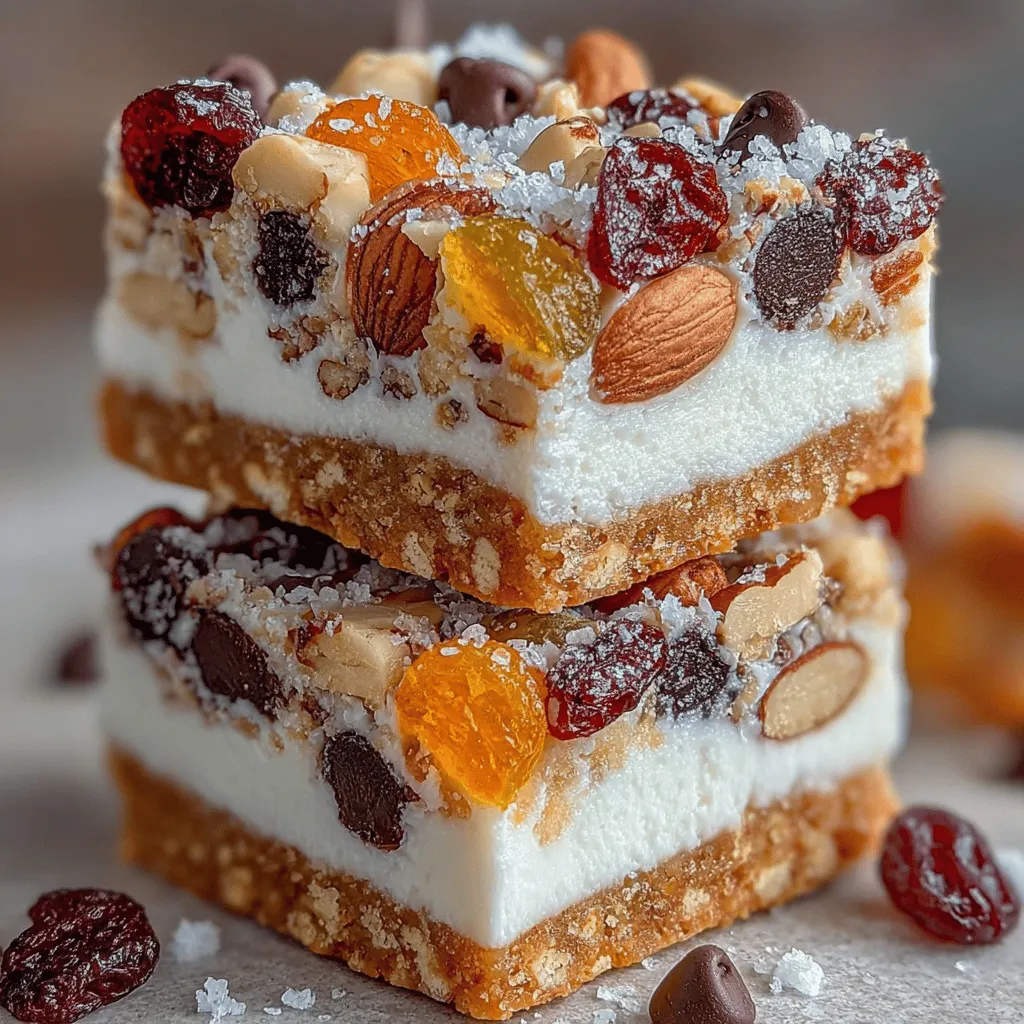 One of the standout features of Frosty Fusion Trail Mix Bars is the thoughtful selection of ingredients that contribute to both flavor and nutrition. Each component plays a vital role in enhancing the overall health profile of these bars.