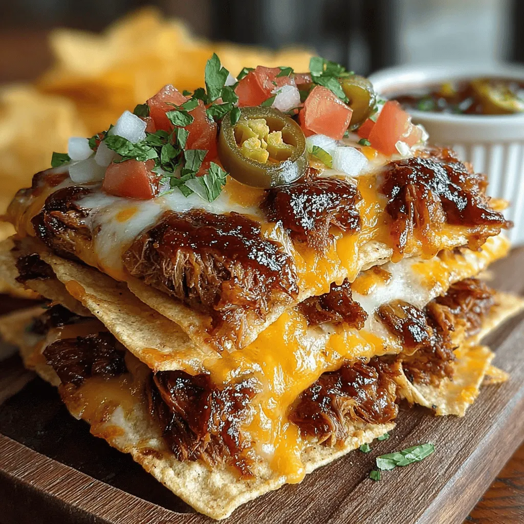 When it comes to crowd-pleasing dishes, few can rival the universal appeal of nachos. This beloved snack has a way of bringing people together, whether it's during a casual movie night at home, a lively game day gathering, or a festive family dinner. The traditional combination of crispy tortilla chips, gooey cheese, and a variety of toppings is endlessly customizable, allowing for creativity in every bite. Today, we’re taking nachos to the next level by introducing a unique twist: Smoky Slow-Cooked BBQ Pulled Pork Nachos.