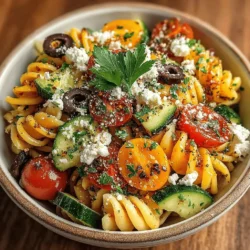 As the sun shines brighter and temperatures rise, many of us start seeking meals that are not only refreshing but also nutritious. Enter the Chilled Mediterranean Pasta Delight, a vibrant dish that perfectly encapsulates the essence of summer dining. This recipe is not just a feast for the eyes; it’s a wholesome combination of flavors and textures that is ideal for warm days, potlucks, or meal prep for the week ahead. With its emphasis on fresh ingredients and wholesome grains, this pasta dish aligns beautifully with the principles of the Mediterranean diet, renowned for its health benefits.