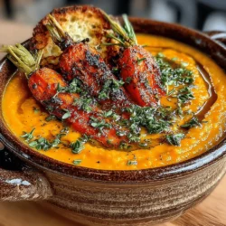 As the seasons change and cooler weather sets in, nothing quite warms the soul like a steaming bowl of soup. Creamy Roasted Carrot and Thyme Soup is not just a dish; it's a comforting embrace in a bowl. With its vibrant orange hue and silky texture, this soup invites you to indulge in the rich flavors of roasted carrots, enhanced by the aromatic earthiness of thyme. It’s a perfect choice for chilly evenings, bringing both warmth and nourishment to your table.