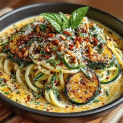 In the realm of culinary delights, few dishes manage to strike the perfect balance between indulgence and healthfulness quite like Zesty Creamy Zucchini Pasta. This recipe seamlessly marries the comforting heartiness of pasta with the bright, fresh flavors of zucchini, all enveloped in a luxurious, creamy sauce. Whether you’re pressed for time on a busy weeknight or looking to impress guests at a dinner party, this dish shines with its versatility and ease of preparation.