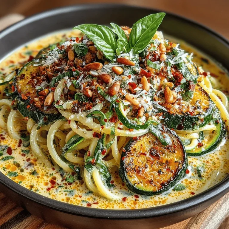 In the realm of culinary delights, few dishes manage to strike the perfect balance between indulgence and healthfulness quite like Zesty Creamy Zucchini Pasta. This recipe seamlessly marries the comforting heartiness of pasta with the bright, fresh flavors of zucchini, all enveloped in a luxurious, creamy sauce. Whether you’re pressed for time on a busy weeknight or looking to impress guests at a dinner party, this dish shines with its versatility and ease of preparation.