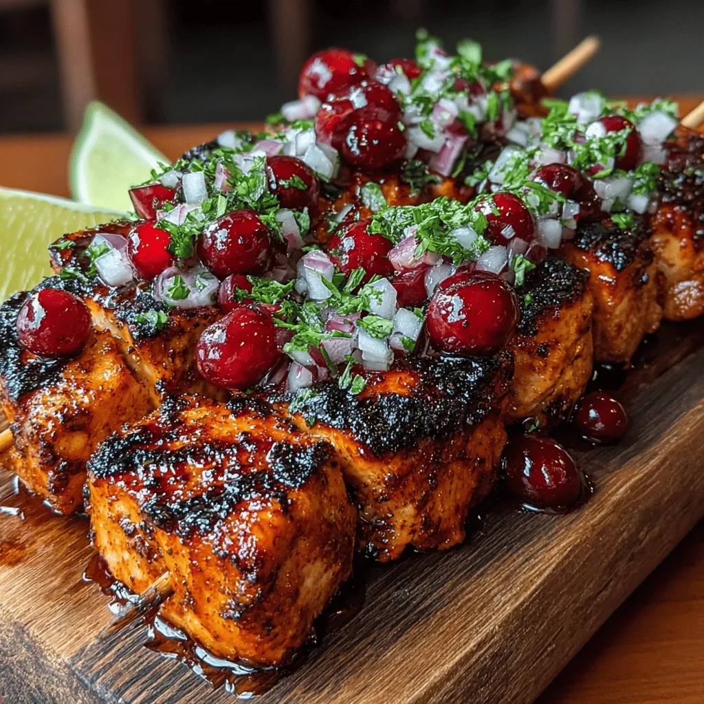 When it comes to summer cooking, few dishes can compete with the vibrant and refreshing appeal of Tangy Chicken Skewers with Cherry Salsa. This recipe combines juicy, marinated chicken skewers with a sweet and tangy cherry salsa, resulting in a dish that is not only delicious but also visually stunning. The interplay of flavors and textures makes it a standout option for a variety of occasions, from backyard barbecues to intimate family dinners. Whether you're entertaining guests or simply enjoying a meal with loved ones, this dish is sure to impress.