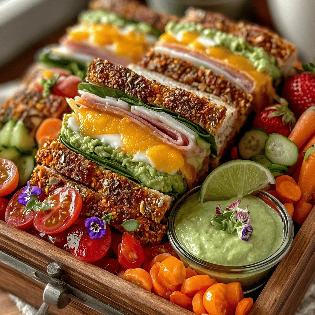 A well-prepared bento is not just about the main components; it's also about the accompanying elements that elevate the entire meal. In this case, the avocado dip plays a crucial role in enhancing the flavor profile of the mini sandwiches while adding a creamy texture that contrasts beautifully with the crispness of the fresh vegetables. The richness of the avocado dip complements the lightness of the sandwiches, making every bite a delightful experience.