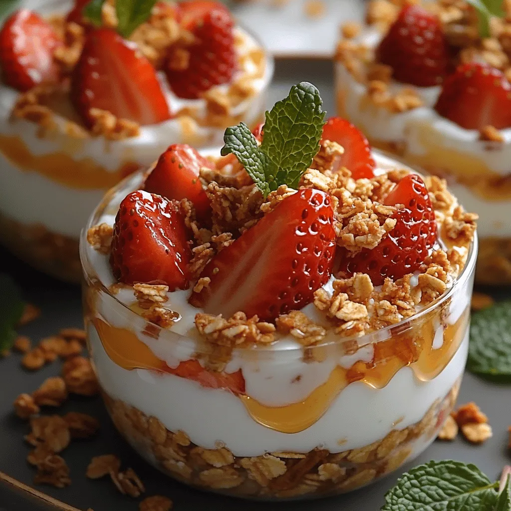 When it comes to quick, nutritious, and delightful desserts, Sweet Strawberry Cream Yogurt Cups stand out as a top choice. This delicious recipe combines the freshness of strawberries with the creaminess of yogurt, resulting in a treat that's not only visually appealing but also packed with health benefits. Ideal for breakfast, a snack, or even a light dessert, these yogurt cups are versatile enough to suit any occasion, from casual family meals to elegant gatherings.