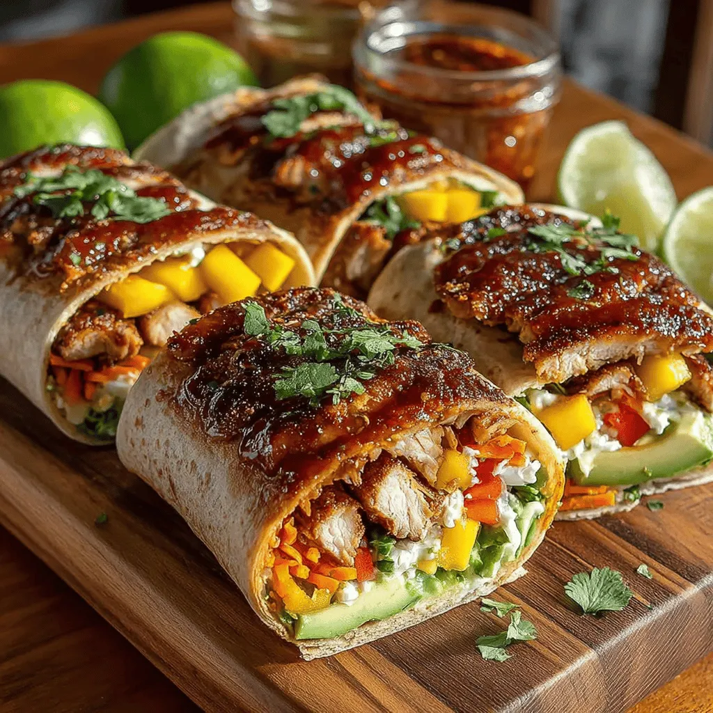Wraps have become a beloved meal option for many, offering a convenient and portable solution for busy lifestyles. Whether you're on the go or enjoying a leisurely lunch at home, wraps provide an endless canvas for flavors and ingredients, making them a versatile choice for any occasion. Among the myriad of wrap possibilities, Sweet Chili Chicken and Mango Wraps stand out as a vibrant and flavorful dish that is perfect for lunch or dinner. This recipe combines tender chicken marinated in a sweet and spicy sauce with fresh mango and crisp vegetables, resulting in a delightful balance of flavors and textures that is sure to tantalize your taste buds.