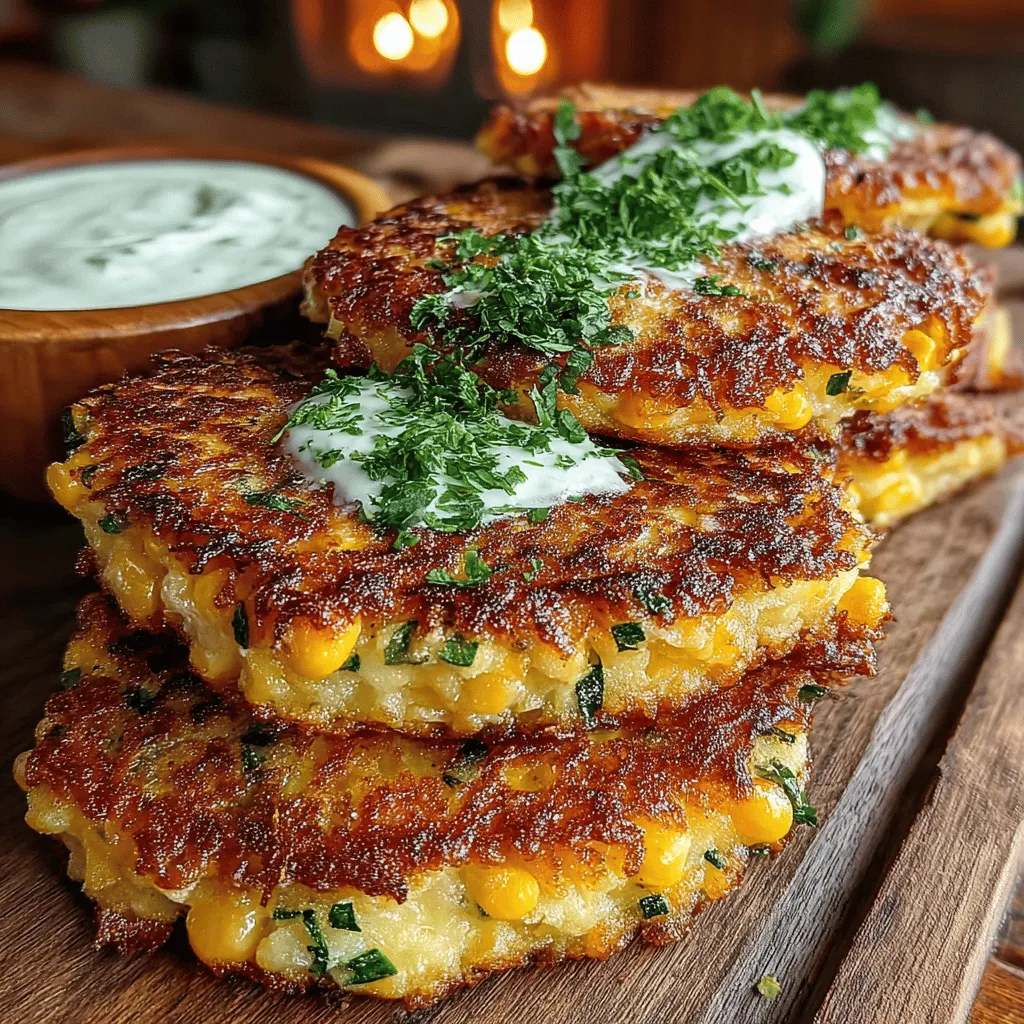 Achieving the perfect golden crust for your Zesty Zucchini Corn Fritters begins with the right oil temperature. Heat a large skillet over medium heat and add enough oil to coat the bottom of the pan generously—about 1/4 inch deep. The ideal frying temperature for fritters is around 350°F (175°C). To check if the oil is ready, drop a small spoonful of the fritter batter into the pan. If it sizzles immediately and starts to bubble, the oil is at the right temperature.