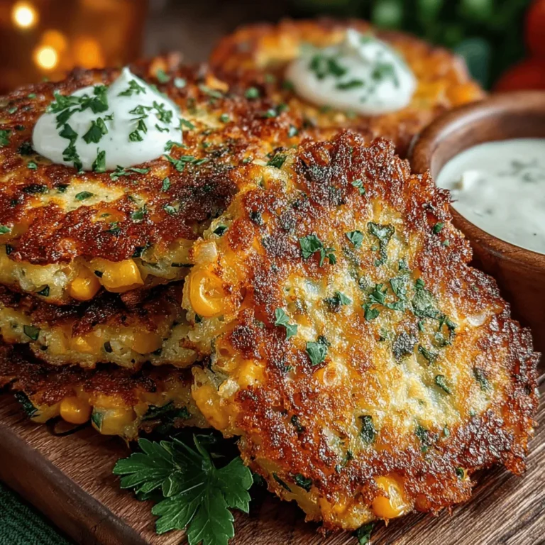 Achieving the perfect golden crust for your Zesty Zucchini Corn Fritters begins with the right oil temperature. Heat a large skillet over medium heat and add enough oil to coat the bottom of the pan generously—about 1/4 inch deep. The ideal frying temperature for fritters is around 350°F (175°C). To check if the oil is ready, drop a small spoonful of the fritter batter into the pan. If it sizzles immediately and starts to bubble, the oil is at the right temperature.
