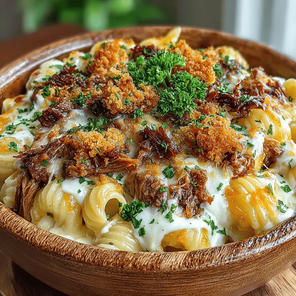 There’s something incredibly comforting about a big bowl of mac and cheese, isn’t there? It evokes memories of childhood, where the kitchen table was adorned with warmth and laughter, and the enticing aroma of bubbling cheese filled the air. Mac and cheese has long been a staple of comfort food, cherished for its creamy, cheesy goodness that wraps around you like a warm hug. But what if we could elevate this beloved classic to new heights? Enter the Pulled Pork Mac & Cheese Delight—a mouthwatering dish that marries the velvety richness of mac and cheese with the smoky, savory flavors of tender pulled pork.