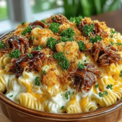 There’s something incredibly comforting about a big bowl of mac and cheese, isn’t there? It evokes memories of childhood, where the kitchen table was adorned with warmth and laughter, and the enticing aroma of bubbling cheese filled the air. Mac and cheese has long been a staple of comfort food, cherished for its creamy, cheesy goodness that wraps around you like a warm hug. But what if we could elevate this beloved classic to new heights? Enter the Pulled Pork Mac & Cheese Delight—a mouthwatering dish that marries the velvety richness of mac and cheese with the smoky, savory flavors of tender pulled pork.