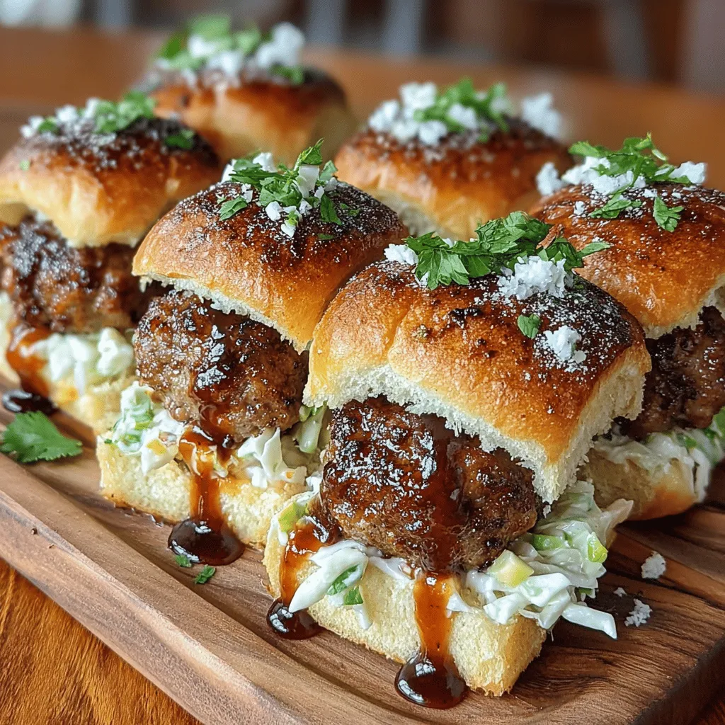 Sliders have gained immense popularity as a versatile dish perfect for various gatherings, from casual weeknight dinners to festive parties. Their bite-sized nature makes them an ideal choice for sharing, allowing guests to sample multiple flavors without committing to a full-sized sandwich. Among the myriad of slider recipes, Sizzlin' Mini BBQ Meatball Sliders stand out as a delectable option that marries the rich, savory taste of meatballs with the tangy sweetness of BBQ sauce. Topped with refreshing coleslaw, these sliders are not only delicious but also visually appealing, making them a true crowd-pleaser.