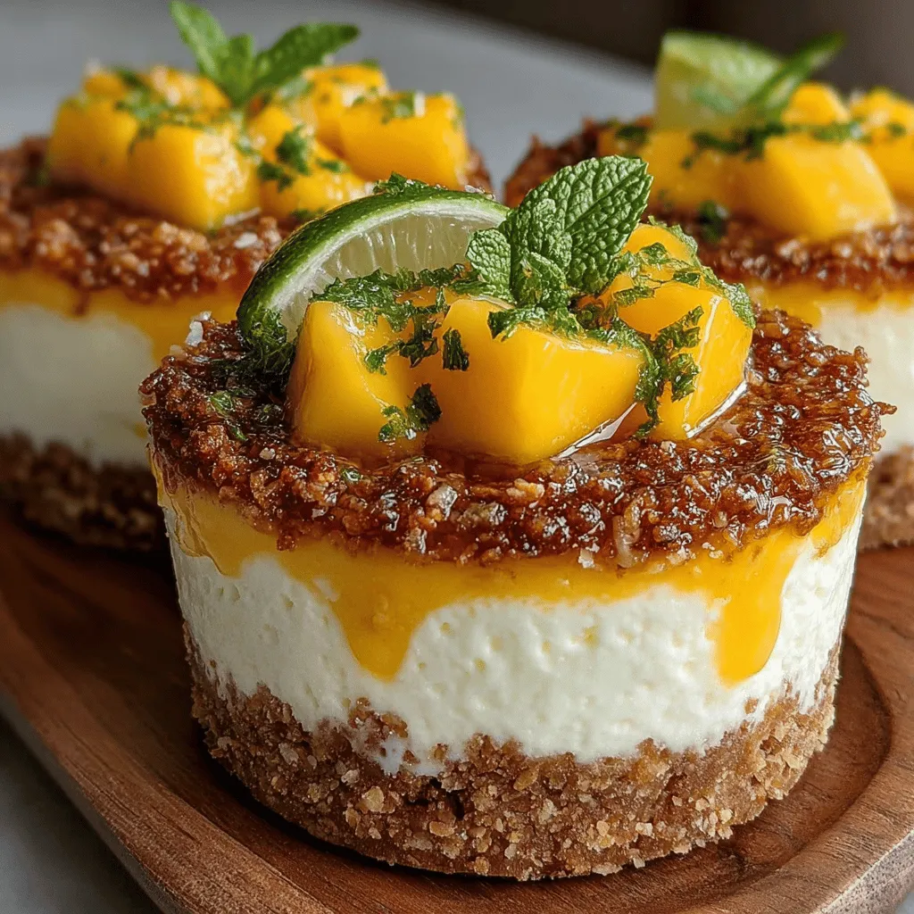 As the sun shines brighter and temperatures rise, there's nothing quite like indulging in a refreshing dessert that captures the essence of summer. Enter the Tropical Delight: No-Bake Mango Cheesecake Cups. This delightful treat offers a perfect harmony of creamy cheesecake and sweet mango, all nestled in a crunchy, flavorful crust. Not only is it a feast for the palate, but it’s also a feast for the eyes, making it an ideal dessert for gatherings, picnics, or simply to enjoy on a warm afternoon.