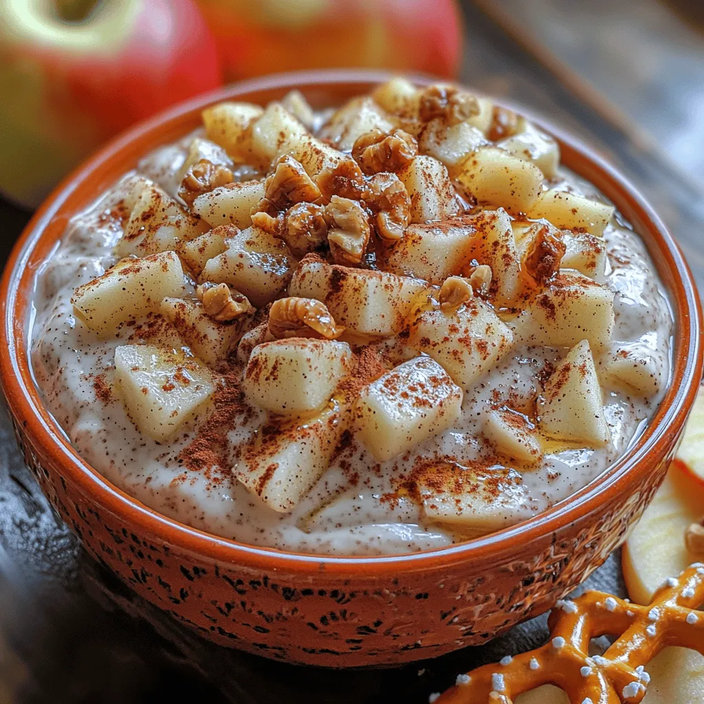 As the leaves begin to turn and the air takes on that crisp autumn edge, there's something undeniably comforting about the sweet, spiced aromas wafting through the kitchen. The Sweet Apple Cinnamon Yogurt Dip is a recipe that perfectly encapsulates those cozy feelings. It holds a special place in my heart, reminiscent of afternoons spent with family, dipping crisp apple slices into a creamy concoction that’s not only delightful but also wholesome. Whether it’s a gathering of friends, a cozy night in, or a simple afternoon snack, this dip bridges the gap between sweet indulgence and healthy eating.
