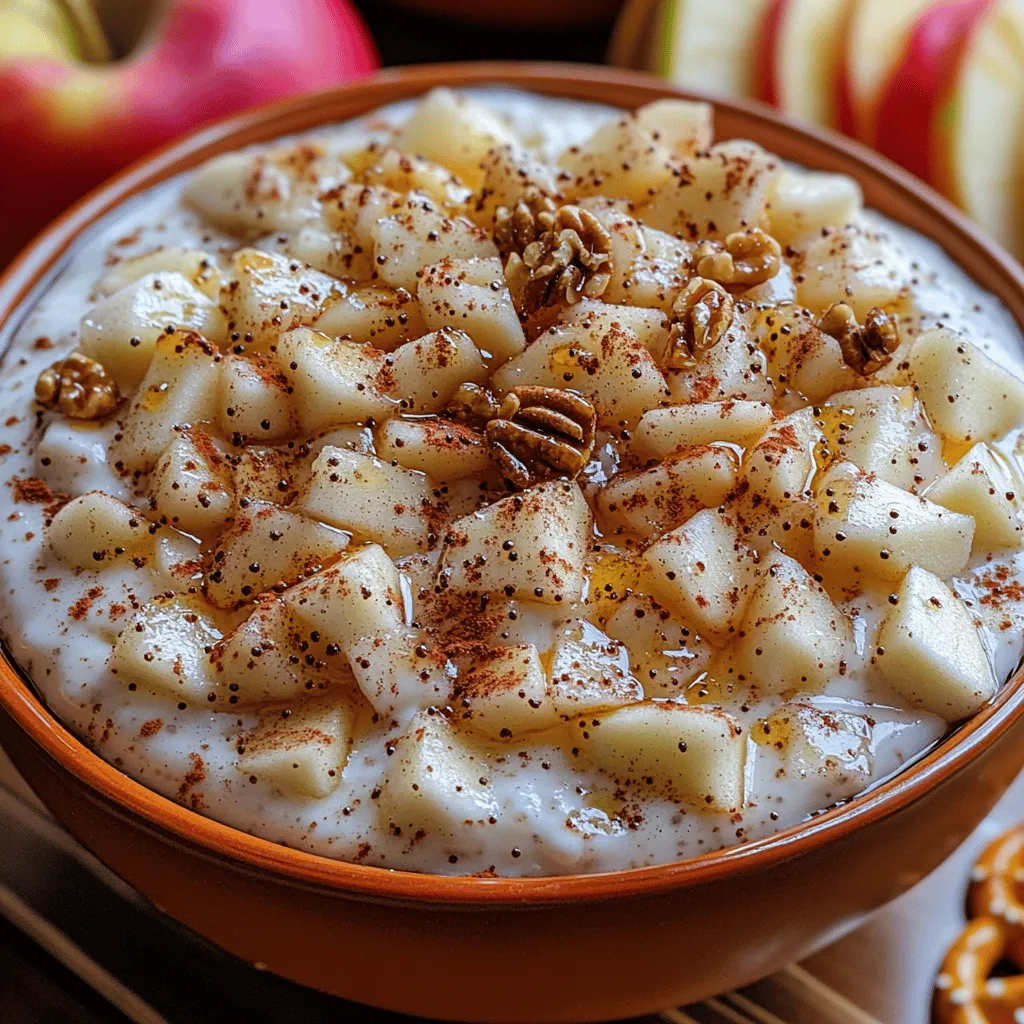 As the leaves begin to turn and the air takes on that crisp autumn edge, there's something undeniably comforting about the sweet, spiced aromas wafting through the kitchen. The Sweet Apple Cinnamon Yogurt Dip is a recipe that perfectly encapsulates those cozy feelings. It holds a special place in my heart, reminiscent of afternoons spent with family, dipping crisp apple slices into a creamy concoction that’s not only delightful but also wholesome. Whether it’s a gathering of friends, a cozy night in, or a simple afternoon snack, this dip bridges the gap between sweet indulgence and healthy eating.