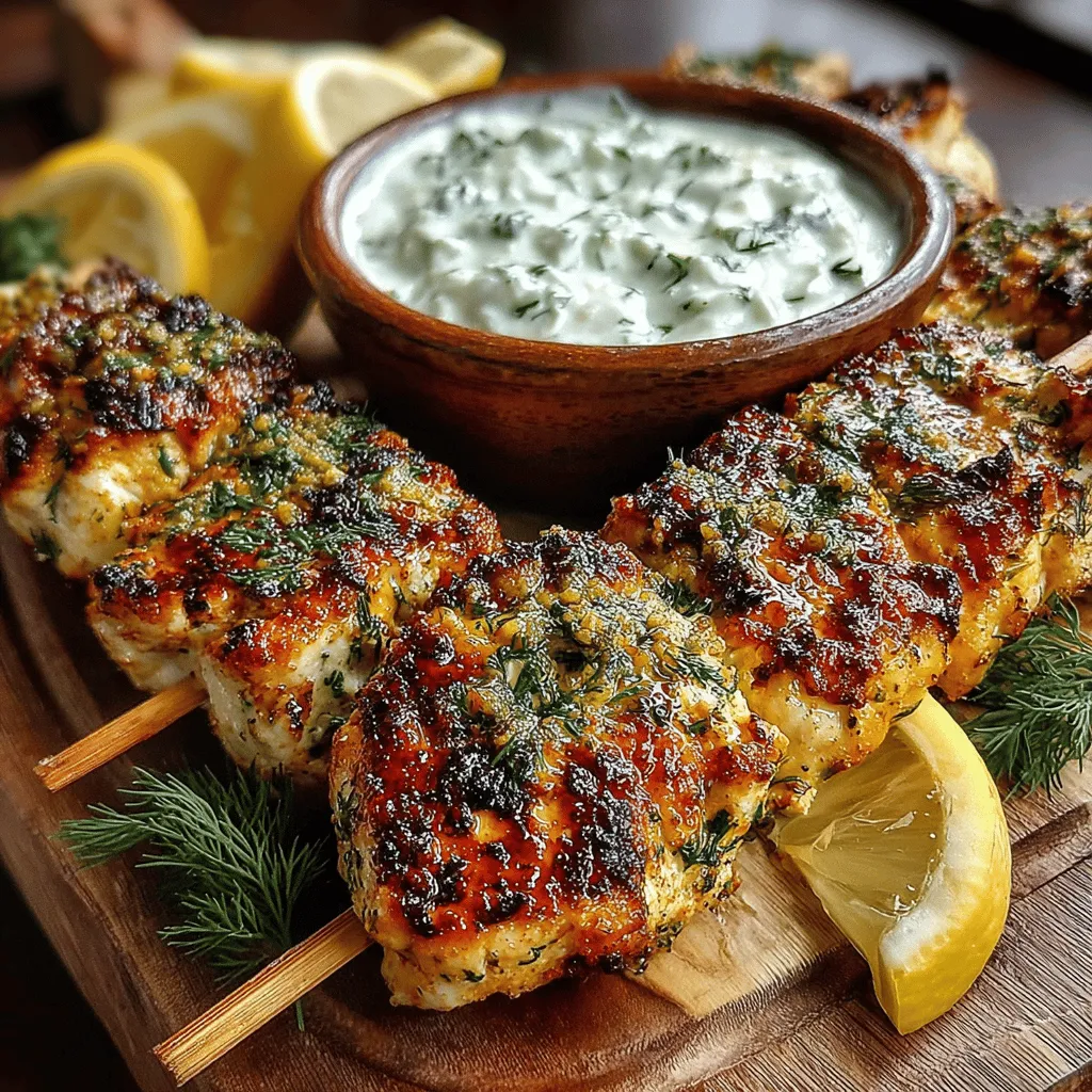 A perfect accompaniment to your chicken skewers, tzatziki sauce adds a refreshing twist that complements the zesty flavors of the dish. Here’s how to prepare it: