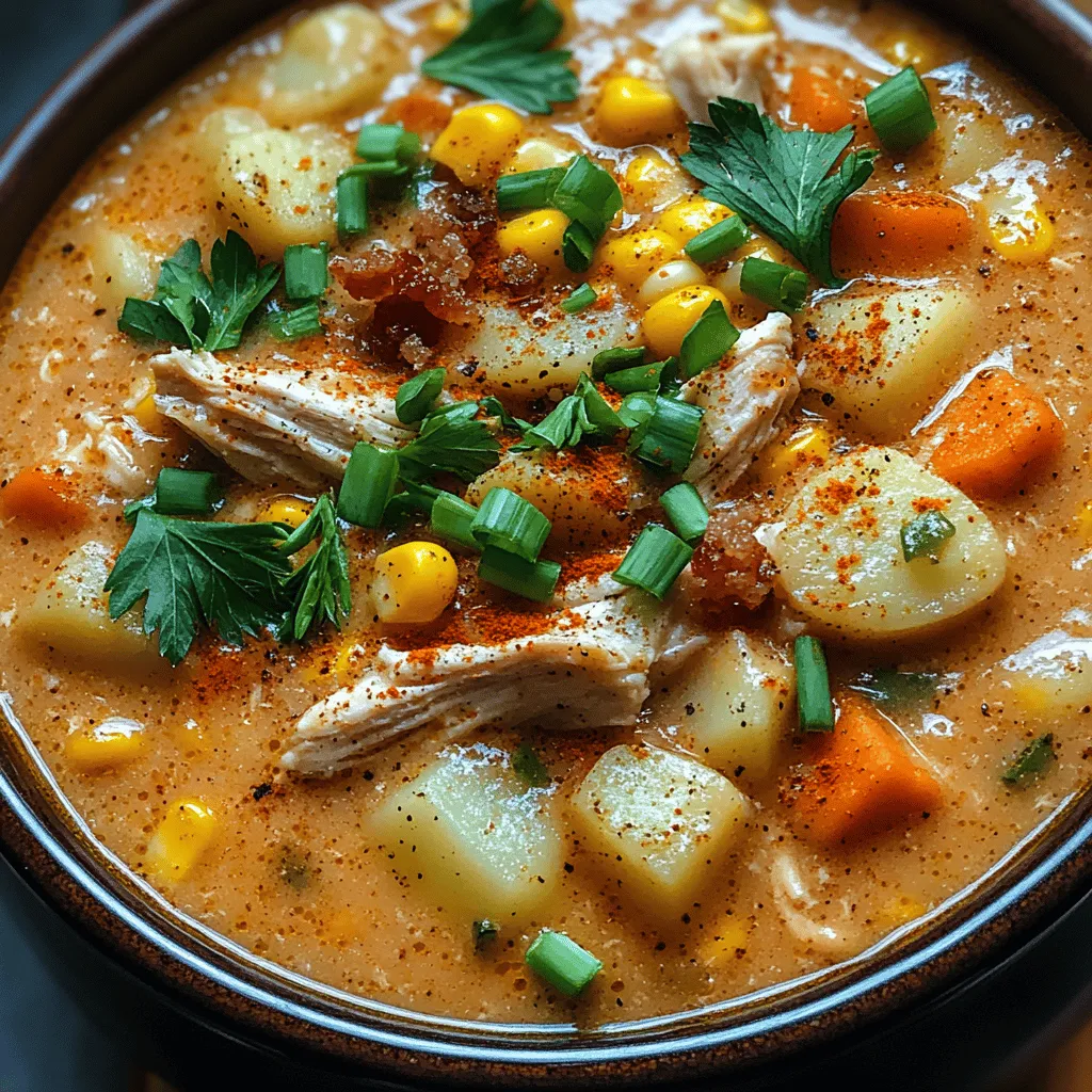 To create the perfect Hearty Slow Cooker Chicken Corn Chowder, you’ll need a collection of wholesome ingredients that come together beautifully. Each ingredient plays a significant role, contributing to the overall flavor and texture of the chowder. Here’s what you’ll be working with: