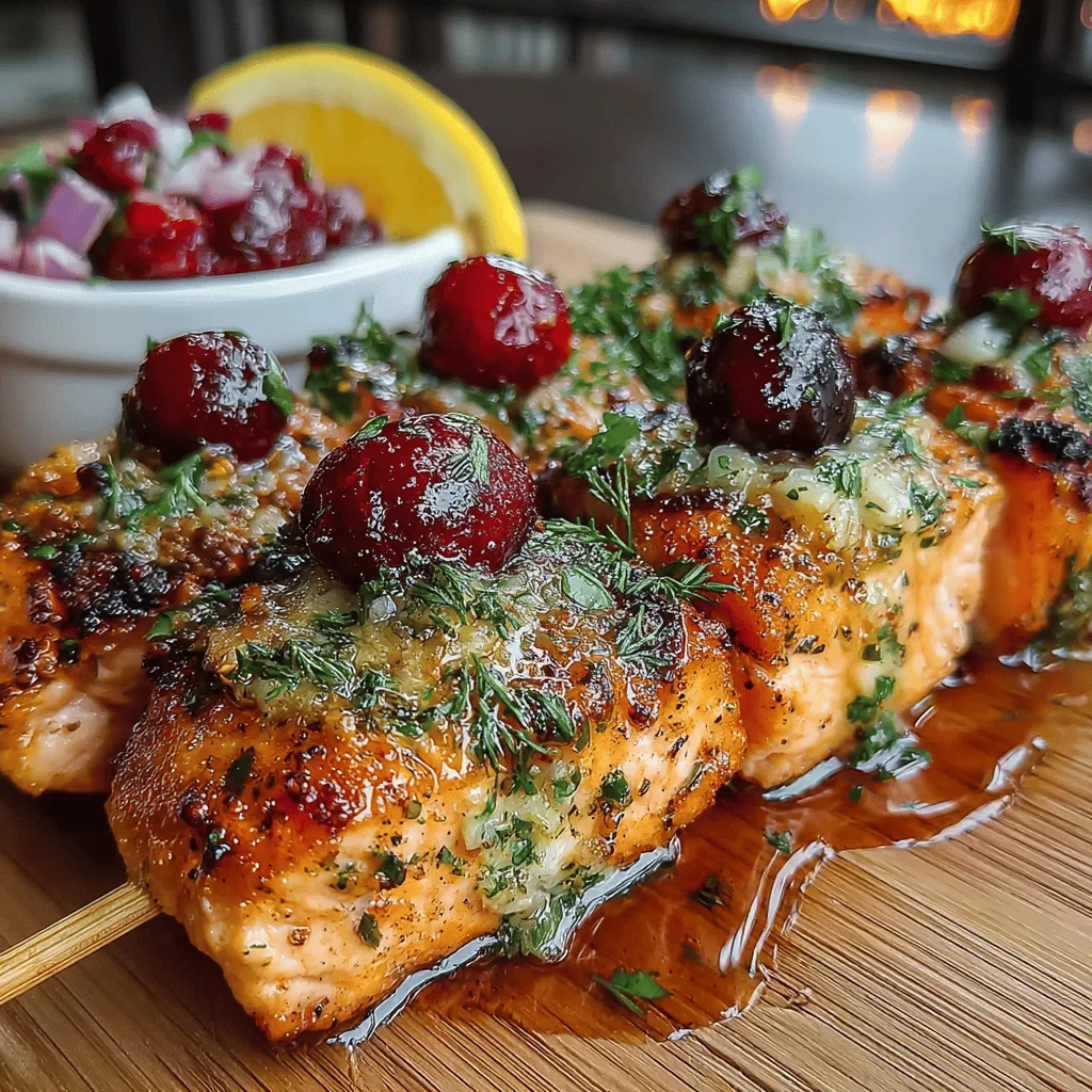 In the world of culinary delights, few dishes can rival the exquisite balance of flavors found in Savory Salmon Skewers paired with a Sweet Cherry Salsa. This innovative recipe seamlessly combines the rich, buttery taste of fresh salmon with the bright, juicy notes of cherries, creating a dish that not only pleases the palate but also serves as a healthy option for family dinners or social gatherings. Whether you're hosting a summer barbecue or simply looking to elevate your weeknight meals, these skewers promise to deliver a burst of flavor and a touch of elegance to your dining experience.