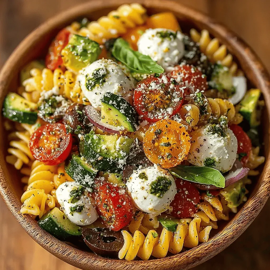 As the heat of summer settles in, the appeal of light, refreshing meals becomes undeniable. One dish that embodies this seasonal craving is the Chilled Caprese Veggie Pasta Delight. This vibrant, chilled pasta salad combines the classic flavors of a Caprese salad with the heartiness of pasta, making it a perfect choice for warm days and outdoor gatherings. Not only is it a feast for the eyes with its colorful ingredients, but it also offers a delightful burst of flavor with every bite, making it an ideal centerpiece for a summer picnic or a quick weeknight dinner.