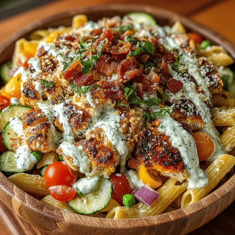 When it comes to summer meals, few dishes can rival the appeal of chilled pasta salads. Their versatility makes them a go-to option for everything from casual family lunches to festive gatherings. One standout recipe that perfectly embodies this refreshing category is the Chilled Chicken & Crispy Bacon Pasta Delight. This dish not only tantalizes the taste buds with its harmonious blend of flavors but also delivers a satisfying balance of protein, vegetables, and creamy dressing, making it an instant favorite for any occasion.