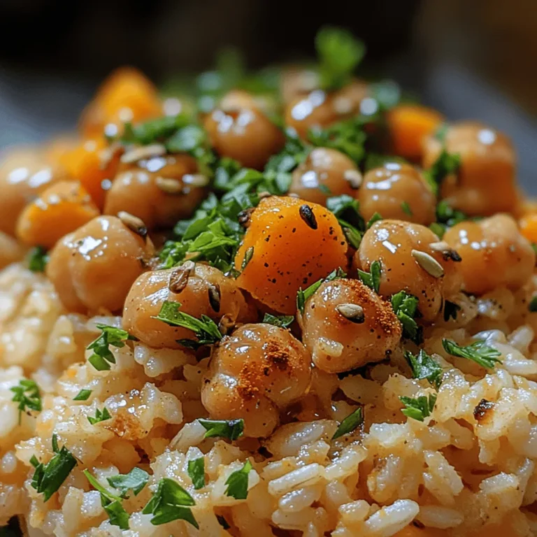 In the world of plant-based cooking, few dishes can rival the delightful harmony of flavors and textures found in Sweet & Savory Honey Roasted Chickpeas and Butternut Rice. This recipe not only offers a nutritious meal rich in protein and fiber, but it also brings together the natural sweetness of honey and butternut squash with the savory crunch of roasted chickpeas. The result is a dish that is as satisfying as it is healthful, making it an ideal choice for both lunch and dinner. Its vibrant colors and rich flavors promise to please both the palate and the eye, ensuring that it becomes a favorite in any kitchen.