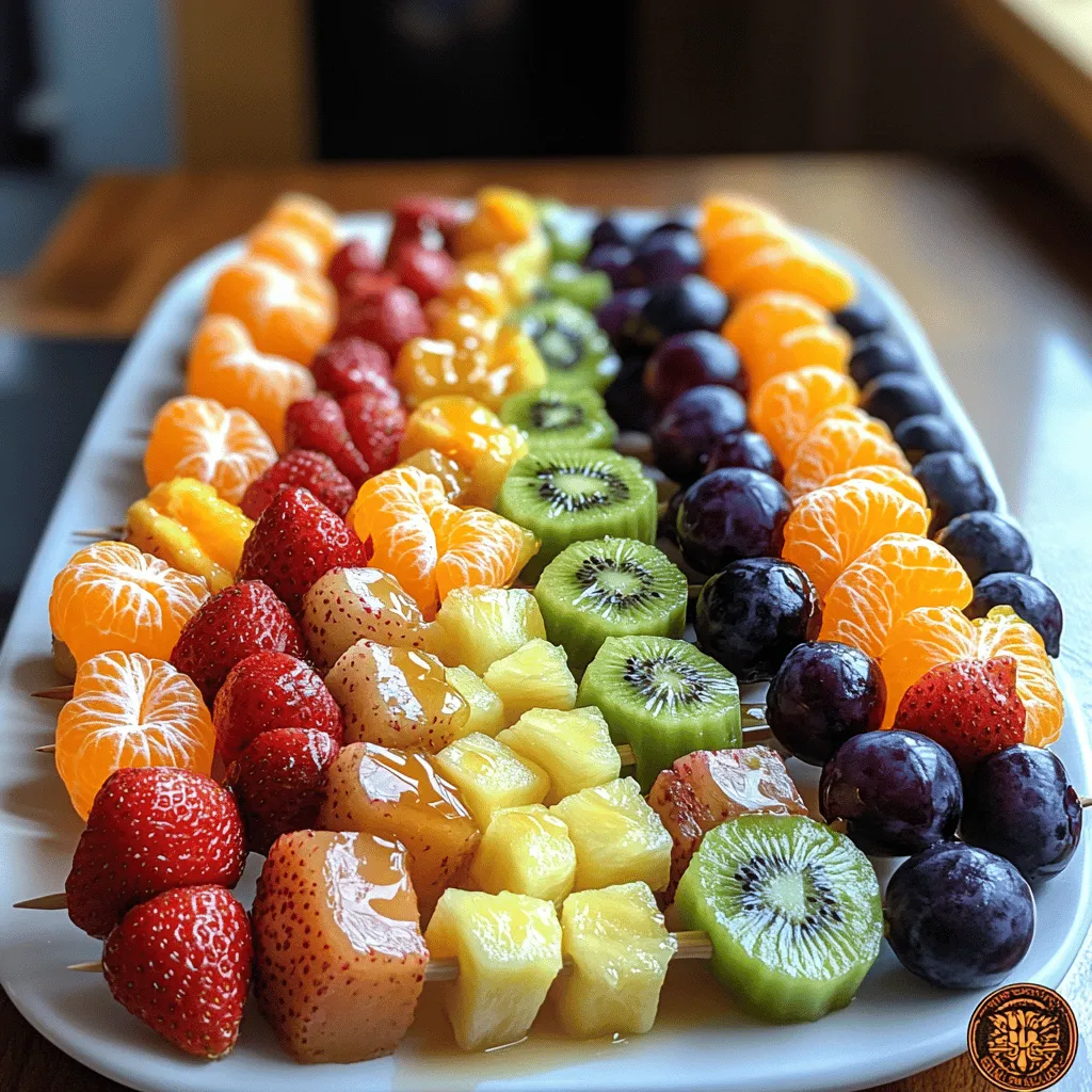 Fruit skewers are more than just a snack; they are a vibrant and engaging way to enjoy a variety of fresh produce. These delightful treats combine the fun of food presentation with the benefits of healthy eating, making them an ideal choice for both children and adults alike. The concept of Rainbow Delight Fruit Skewers is simple yet captivating: an array of colorful fruits threaded onto skewers, creating an eye-catching display that tempts even the pickiest of eaters.