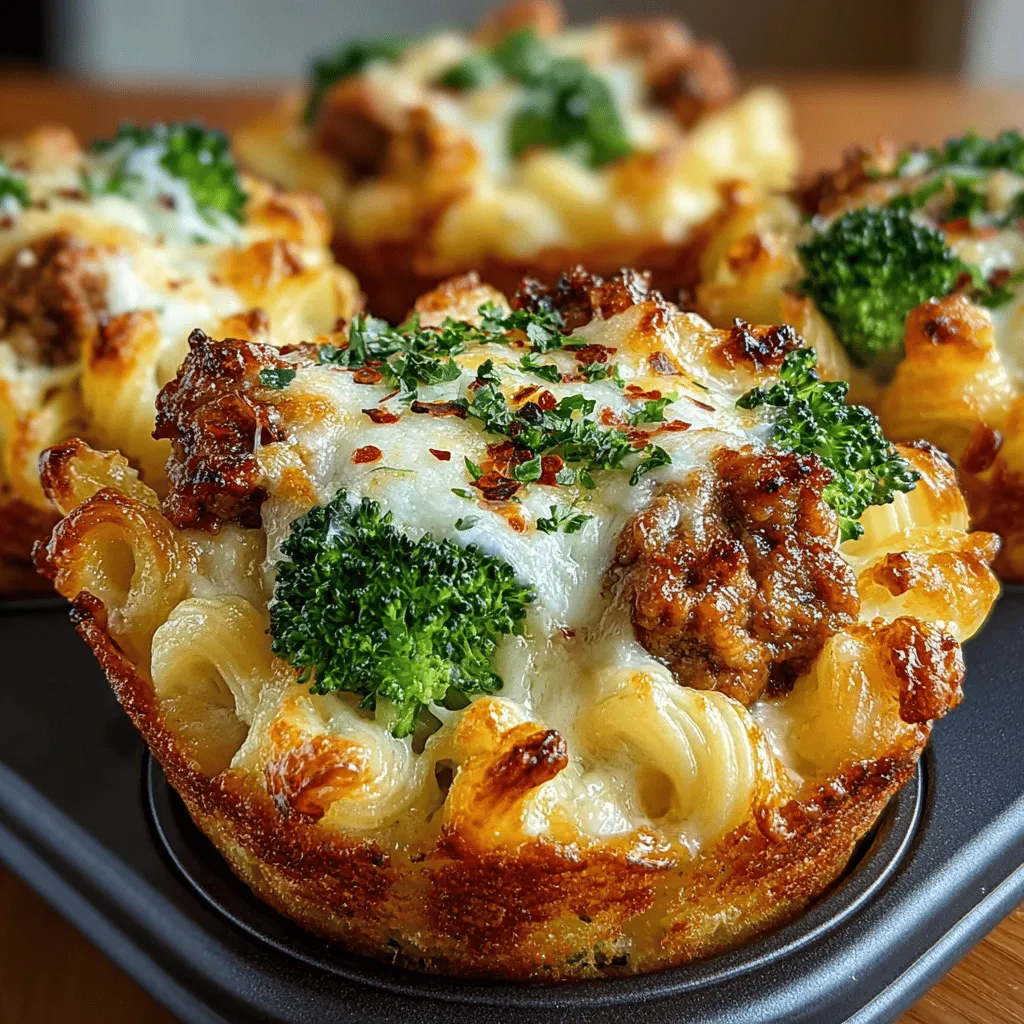 When it comes to creative and versatile meal options, pasta cups stand out as a fun and innovative choice. These delightful mini portions are not only visually appealing but also offer a unique way to enjoy a variety of flavors and textures in one bite. The Cheesy Turkey Broccoli Pasta Cups combine the savory taste of seasoned ground turkey, the fresh crunch of broccoli, and a medley of melted cheeses, making them a crowd-pleaser for both kids and adults alike.