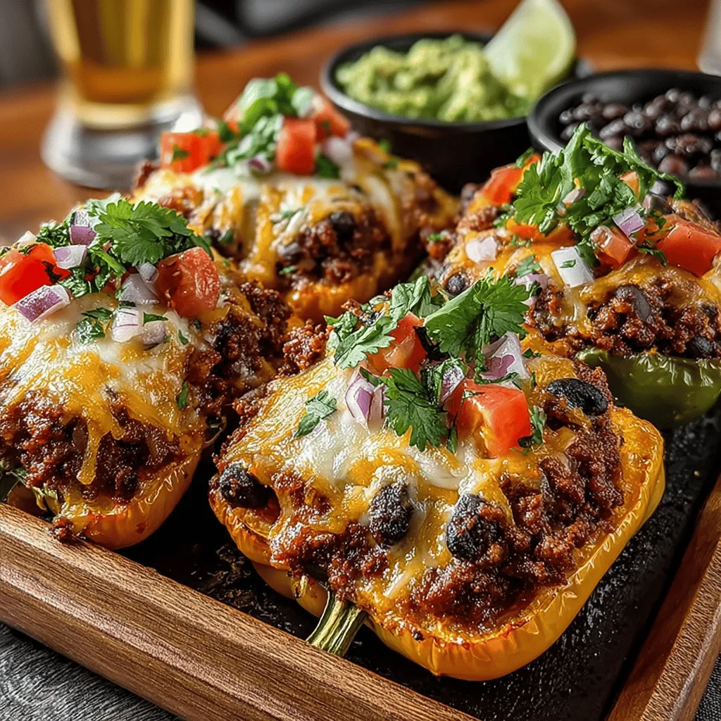 If you're in search of a vibrant and tantalizing appetizer that will impress your guests while keeping things light and healthy, look no further than Spicy Mini Nacho Bell Pepper Boats. This delightful dish combines the crunch of mini bell peppers with a savory, spicy filling that delivers an explosion of flavor in every bite. Perfect for gatherings, game days, or as a creative alternative to traditional nachos, these colorful bite-sized creations are sure to be a hit.