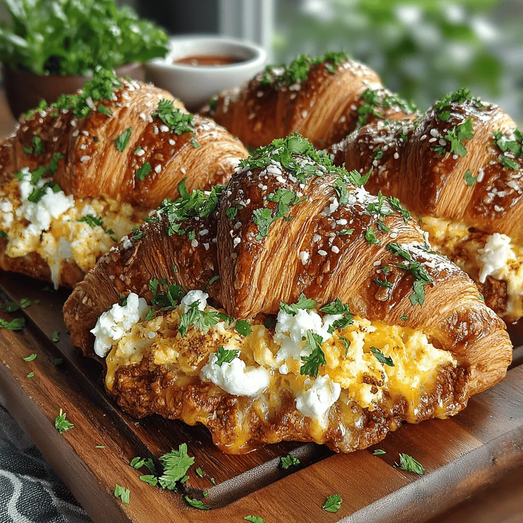 In the realm of breakfast offerings, few dishes can rival the comforting embrace of a flaky croissant filled with a cheesy, spicy egg mixture. Cheesy Green Chili Egg Croissants are not just a meal; they embody the perfect morning experience that combines indulgence with ease. If you find yourself yearning for a quick yet satisfying breakfast that can be prepared in under 30 minutes, this recipe is your answer. With each bite, you'll discover a delightful balance of textures and flavors, thanks to the creamy cheese, fluffy eggs, and the subtle heat from green chilies. This dish is not only packed with protein but also provides a vibrant kick, making it an energizing start to your day.