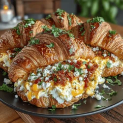 Cheesy Green Chili Egg Croissants: A Flavorful Breakfast Delight