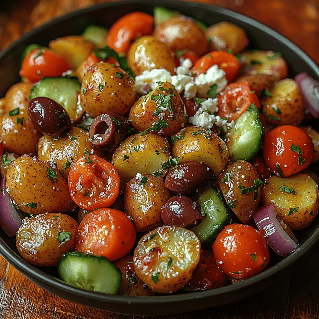 Greek cuisine, renowned for its emphasis on fresh ingredients and vibrant flavors, has captivated food lovers around the world. Characterized by its use of wholesome vegetables, aromatic herbs, and rich olive oil, Greek dishes are often as healthy as they are delicious. Among the many treasures of this culinary tradition, the Zesty Greek Potato Salad stands out as a refreshing twist on a beloved classic. This salad not only brings a burst of flavor to the table but also embodies the essence of Mediterranean cooking, making it a perfect side dish for family gatherings, barbecues, or a light lunch.