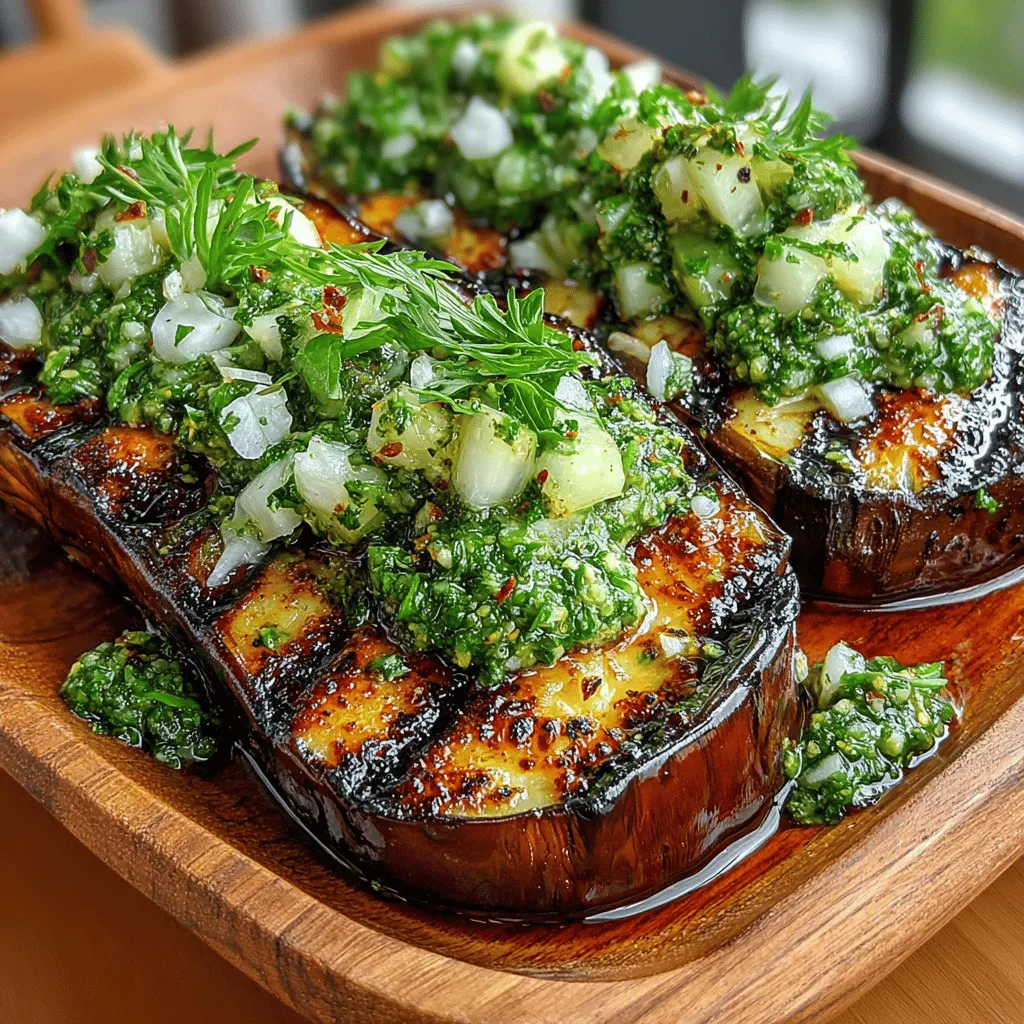 In the world of plant-based cuisine, eggplant steaks are quickly gaining popularity as a delicious and healthy alternative to traditional meat dishes. These vibrant, meaty slices of eggplant not only satisfy the palate but also provide a hearty and nutritious option for those looking to reduce their meat consumption. The Sizzling Eggplant Steaks, paired with a refreshing Cucumber Pesto, elevate this dish to new heights, offering a unique twist that combines rich flavors with a burst of freshness. With the increasing trend towards vegetarian and vegan diets, this recipe appeals not only to seasoned vegetarians but also to those curious about exploring meatless options.