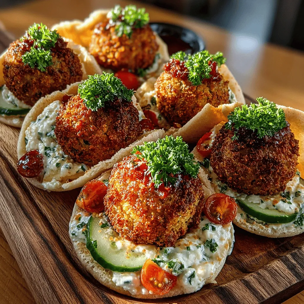 Mini Falafel Hummus Pita Bites are not just a delightful snack—they're a celebration of vibrant flavors, healthy ingredients, and the rich culinary traditions of the Middle East. These bite-sized delights pack a punch of taste and nutrition, making them a perfect choice for gatherings, casual lunches, or even as a wholesome snack during the day. With the growing trend of plant-based diets and the increasing appreciation for Middle Eastern cuisine, this recipe stands out as a delicious and health-conscious option that everyone can enjoy.