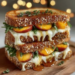 Juicy Peach & Brie Sandwich Melt Recipe