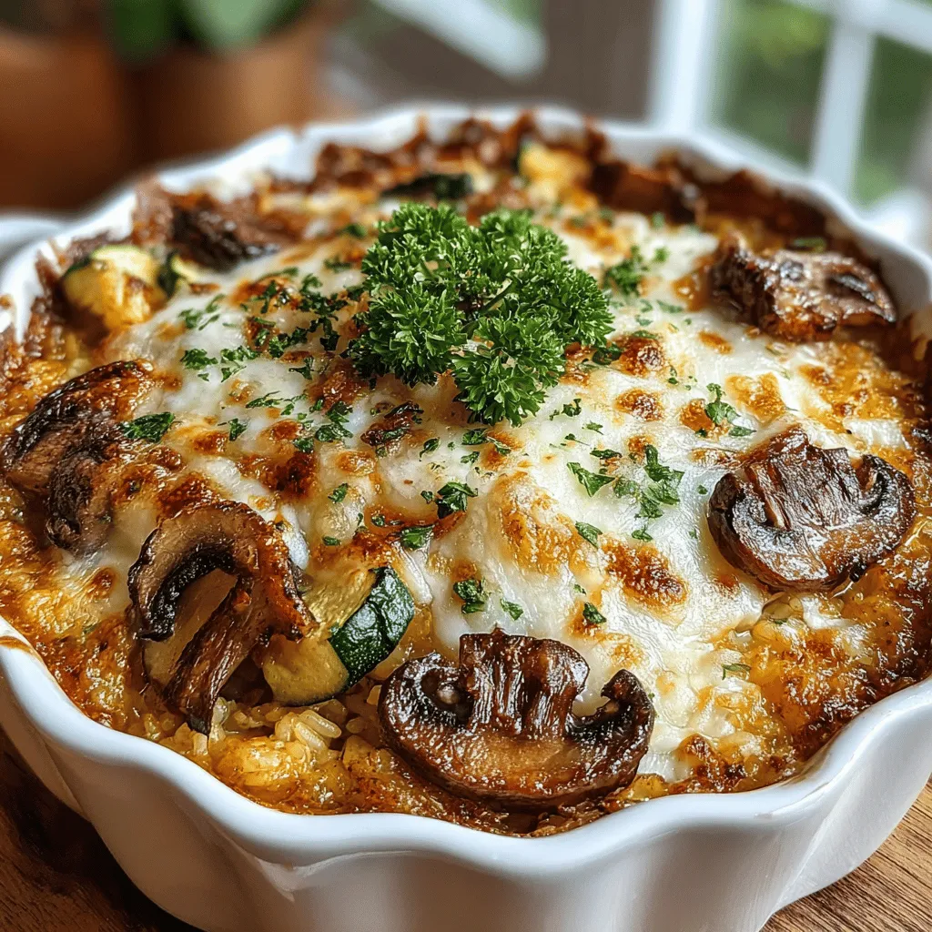 In the realm of comfort food, few dishes can match the creamy, rich flavors of a well-prepared risotto. Among the myriad of variations, the Creamy Mushroom Zucchini Risotto Bake stands out as a delightful harmony of texture and taste. This dish beautifully marries the hearty, starchy embrace of Arborio rice with the earthy tones of mushrooms and the vibrant freshness of zucchini, all enveloped in a luscious, creamy sauce. Whether you are preparing a quick weeknight dinner or looking to impress guests at a gathering, this risotto bake not only satisfies hunger but also serves as a wholesome vegetarian option that everyone can enjoy.