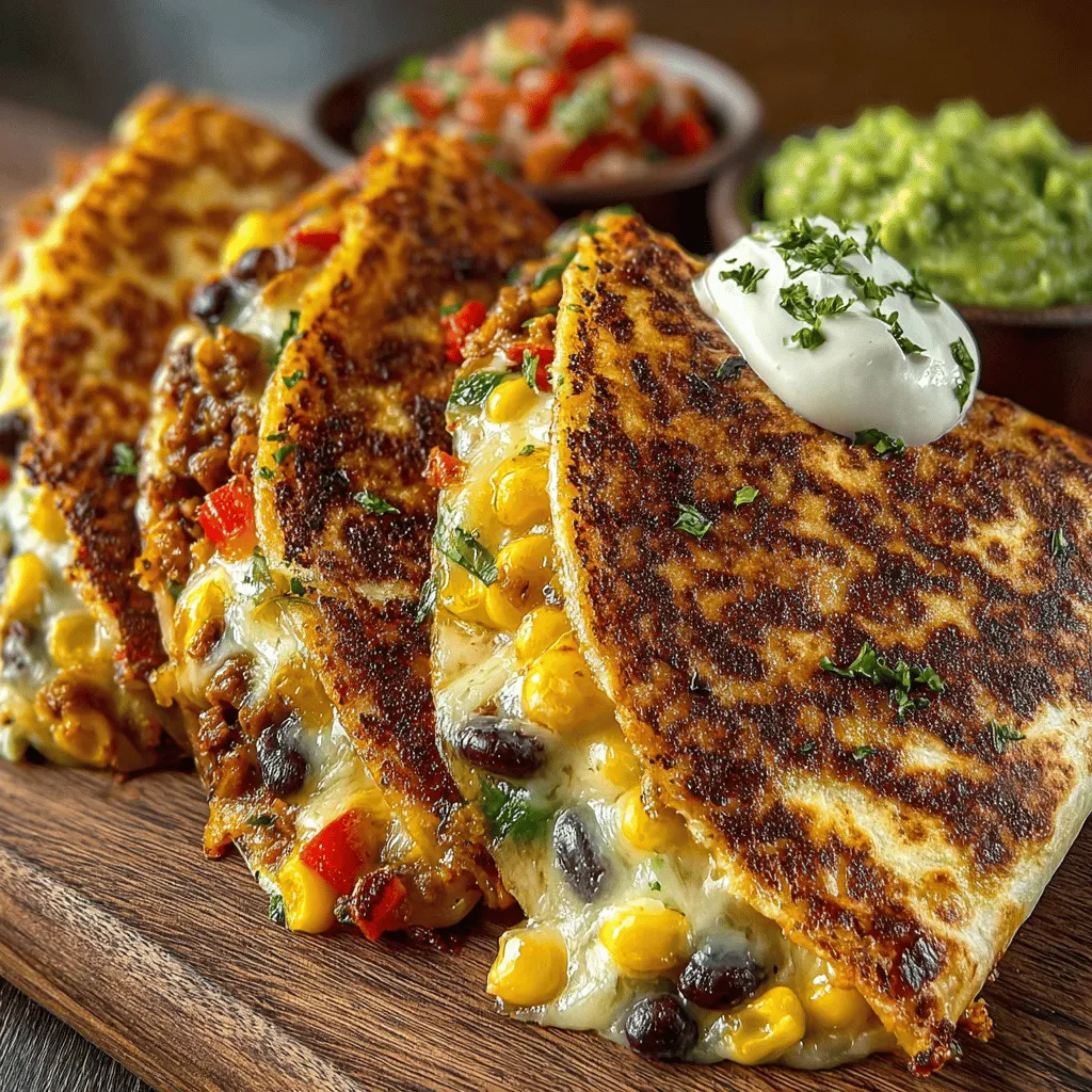 Cheesy veggie quesadillas are a delightful and nutritious dish that perfectly exemplifies the balance between taste and health. This dish combines the rich, creamy flavors of melted cheese with a vibrant medley of fresh vegetables, creating a satisfying meal that can be enjoyed at any time of day. Whether you're seeking a quick weeknight dinner or a tasty snack to satisfy your cravings, cheesy veggie quesadillas fit the bill. Not only are they easy to prepare, but they also offer a customizable approach that allows you to incorporate your favorite ingredients and flavors, making them a versatile addition to your culinary repertoire.