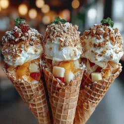 Crunchy Cinnamon Apple Yogurt Snack Cones
