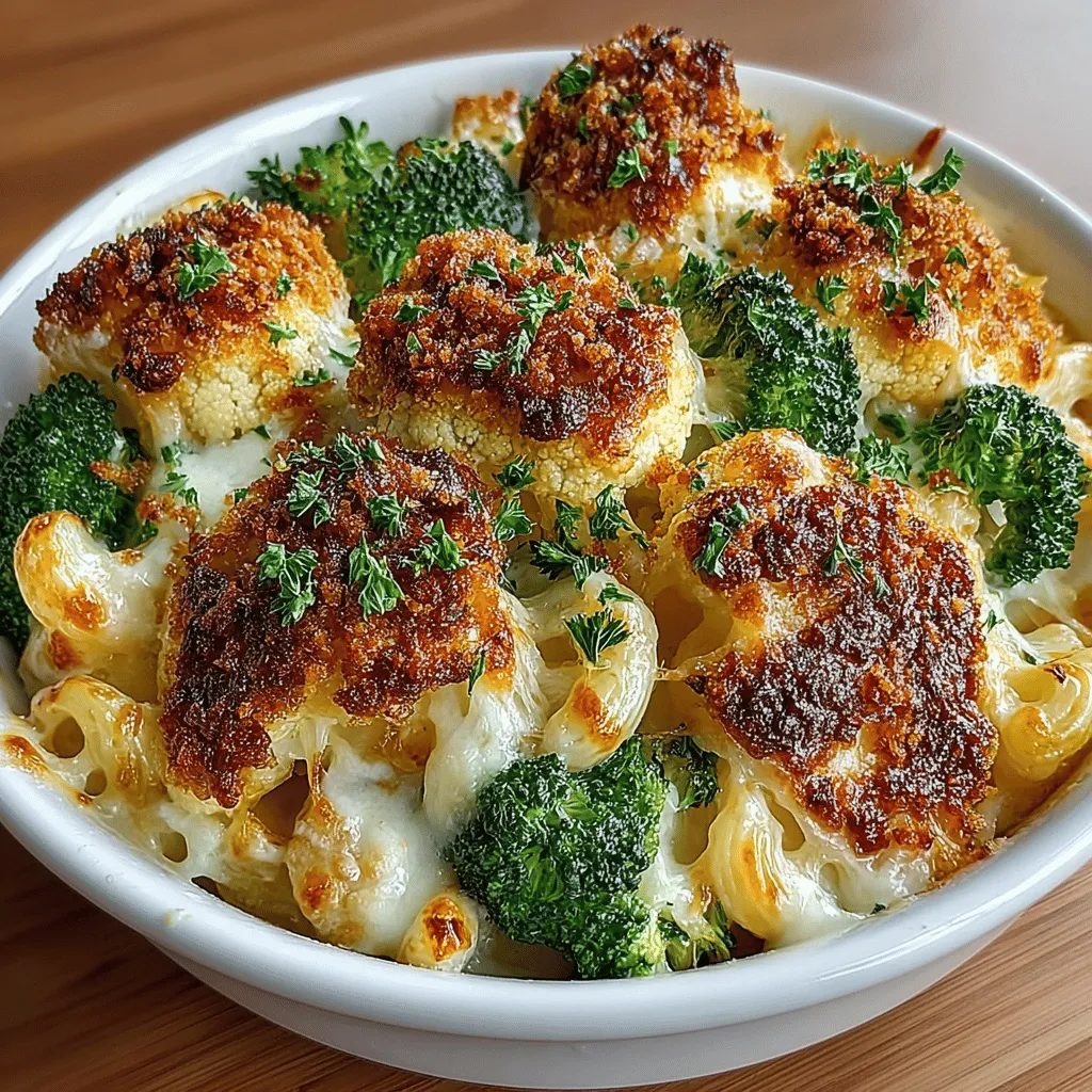 Preheating your oven is a crucial first step in achieving the perfect Cheesy Broccoli & Cauliflower Bake. The right temperature is key when roasting vegetables, as it ensures even cooking and caramelization, enhancing their natural flavors. Set your oven to 400°F (200°C) to create a hot environment that will help develop a delicious roasted flavor in the broccoli and cauliflower. This process will not only accentuate the taste but also provide a pleasing texture that complements the creamy cheese sauce.