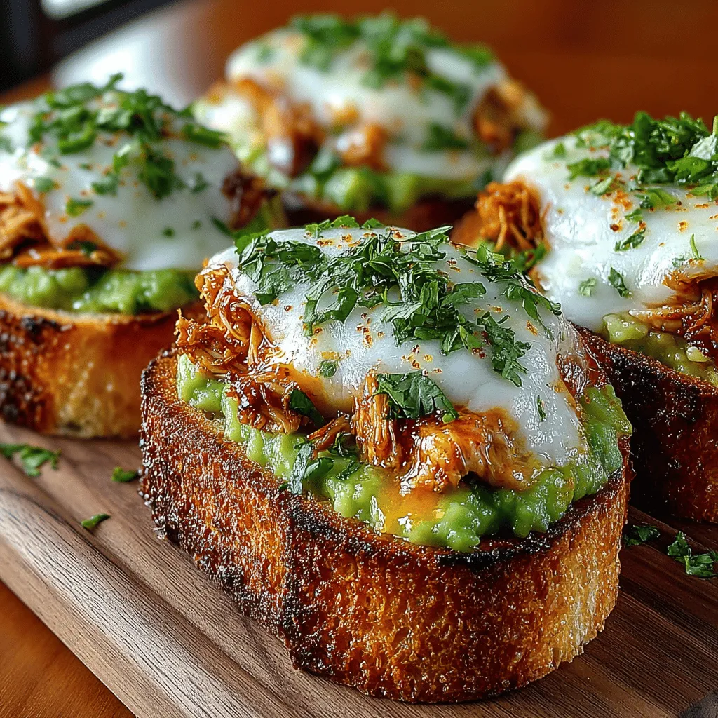 In recent years, avocado toast has surged in popularity, becoming a staple in modern cuisine and a beloved offering in cafes and homes alike. Its versatility and health benefits have made it a favorite breakfast and snack option for many. But while traditional avocado toast is delightful on its own, there’s always room for innovation in the culinary world. Enter the Mini Chicken Avocado Toast Melts—a delicious twist that combines the creaminess of ripe avocado with savory, shredded chicken, all melted atop a crispy slice of whole grain bread. This dish not only elevates the classic toast but also adds a protein punch, making it a satisfying meal or snack for any time of the day.
