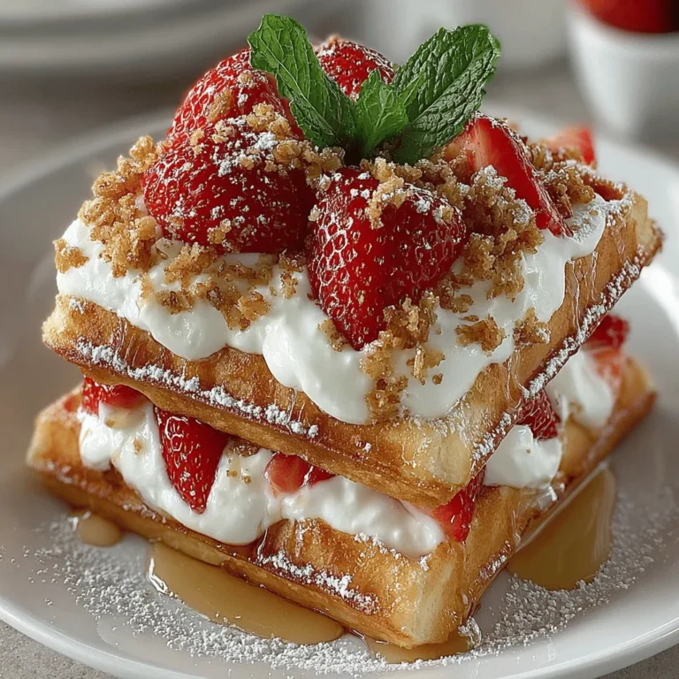 When it comes to brunch or dessert options that are both indulgent and nutritious, few dishes can rival the delightful allure of Strawberry Bliss Waffle Stacks. This recipe combines the classic charm of homemade waffles with the fresh, vibrant flavors of strawberries and the creamy goodness of Greek yogurt. Whether you’re planning a weekend brunch with friends, a family gathering, or a special treat to enjoy on a lazy afternoon, these waffle stacks are sure to impress both the palate and the eyes.