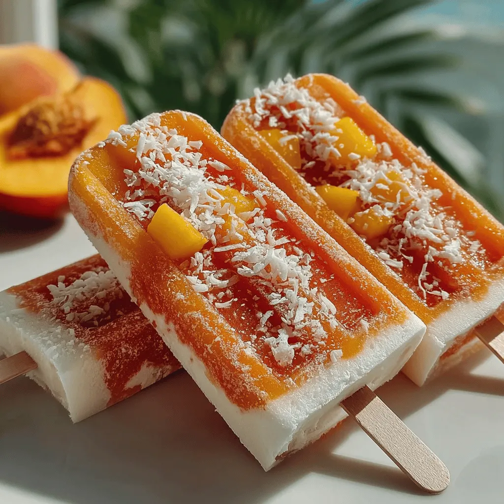 As warmer months approach, the quest for refreshing and healthy snacks becomes a top priority. One delightful option that captures the essence of summer is the Tropical Bliss Frozen Peach Coconut Yogurt Pops. This recipe is not only a treat for the taste buds but also a feast for the eyes, showcasing vibrant colors and enticing tropical flavors. With juicy peaches, creamy coconut yogurt, and a hint of lime, these pops are sure to be a hit with both kids and adults alike.