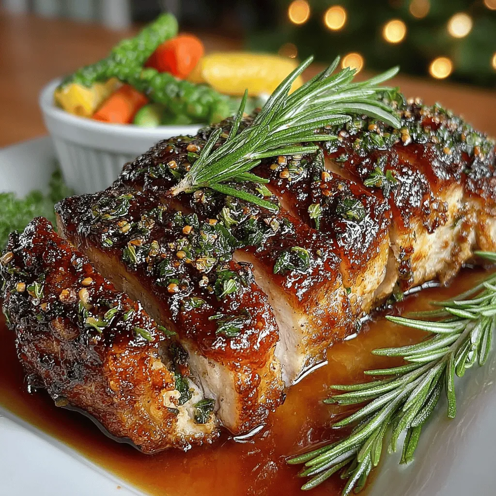 When it comes to festive occasions, few dishes hold as much significance as a perfectly cooked turkey. The Maple-Glazed Herb-Infused Turkey Breast stands out not just for its succulent meat but also for its unique flavor profile that marries the natural sweetness of maple syrup with the aromatic essence of fresh herbs. This dish is a wonderful centerpiece for Thanksgiving dinners, holiday gatherings, or any special celebration where you want to impress your guests with a dish that’s both visually stunning and deeply satisfying.