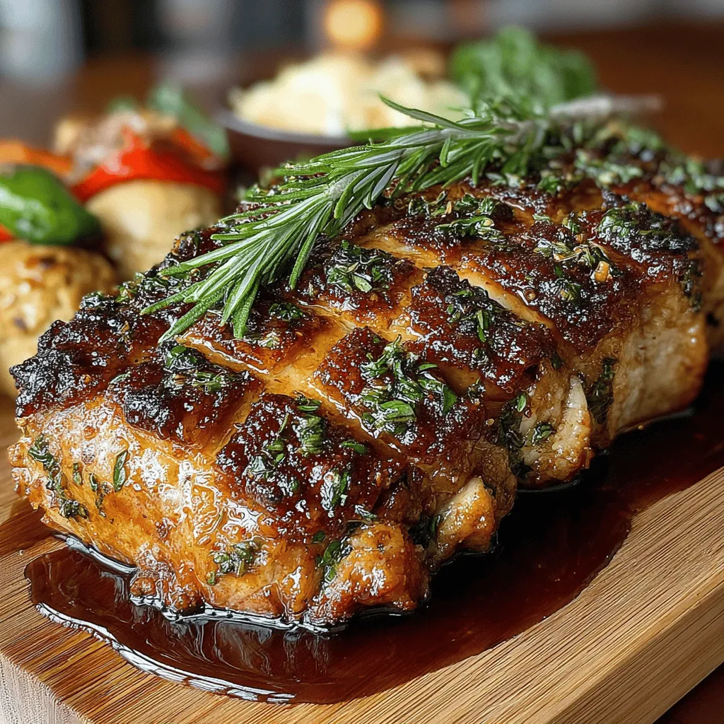 When it comes to festive occasions, few dishes hold as much significance as a perfectly cooked turkey. The Maple-Glazed Herb-Infused Turkey Breast stands out not just for its succulent meat but also for its unique flavor profile that marries the natural sweetness of maple syrup with the aromatic essence of fresh herbs. This dish is a wonderful centerpiece for Thanksgiving dinners, holiday gatherings, or any special celebration where you want to impress your guests with a dish that’s both visually stunning and deeply satisfying.