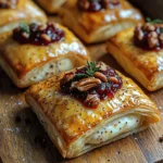 In the realm of appetizers, few dishes can match the charm and appeal of Cranberry Bliss Brie Bites. These delectable treats bring together an exquisite combination of flavors and textures, harmonizing the creamy richness of Brie cheese with the tartness of cranberry and the satisfying crunch of toasted nuts, all enveloped in a flaky puff pastry. They are not only visually appealing but also perfect for a variety of occasions, from holiday gatherings to cozy family dinners. With their elegant presentation and delightful taste, these bites are sure to impress your guests while requiring minimal effort in the kitchen.