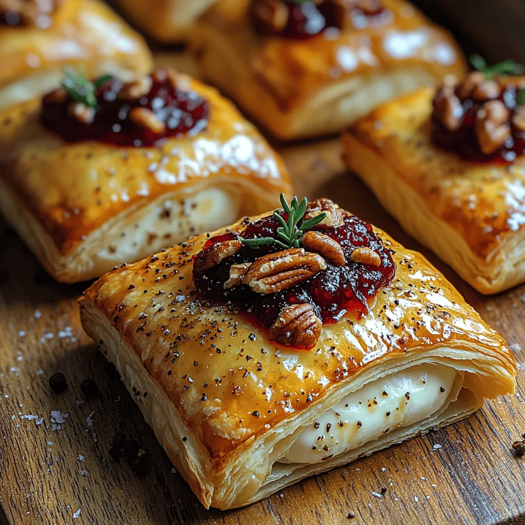 In the realm of appetizers, few dishes can match the charm and appeal of Cranberry Bliss Brie Bites. These delectable treats bring together an exquisite combination of flavors and textures, harmonizing the creamy richness of Brie cheese with the tartness of cranberry and the satisfying crunch of toasted nuts, all enveloped in a flaky puff pastry. They are not only visually appealing but also perfect for a variety of occasions, from holiday gatherings to cozy family dinners. With their elegant presentation and delightful taste, these bites are sure to impress your guests while requiring minimal effort in the kitchen.