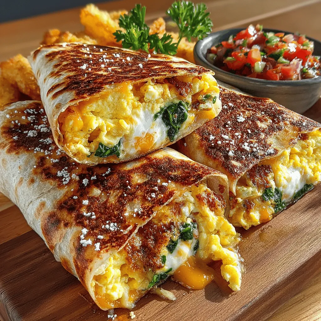 Breakfast is often heralded as the most important meal of the day, setting the tone for our energy levels and productivity. What if you could start your day with a meal that is not only quick to prepare but also bursting with flavor and packed with essential nutrients? Enter Cheesy Spinach Breakfast Wraps, a delightful option that combines the goodness of fresh ingredients with satisfying taste. These wraps are perfect for anyone looking to enjoy a hearty breakfast without spending too much time in the kitchen.