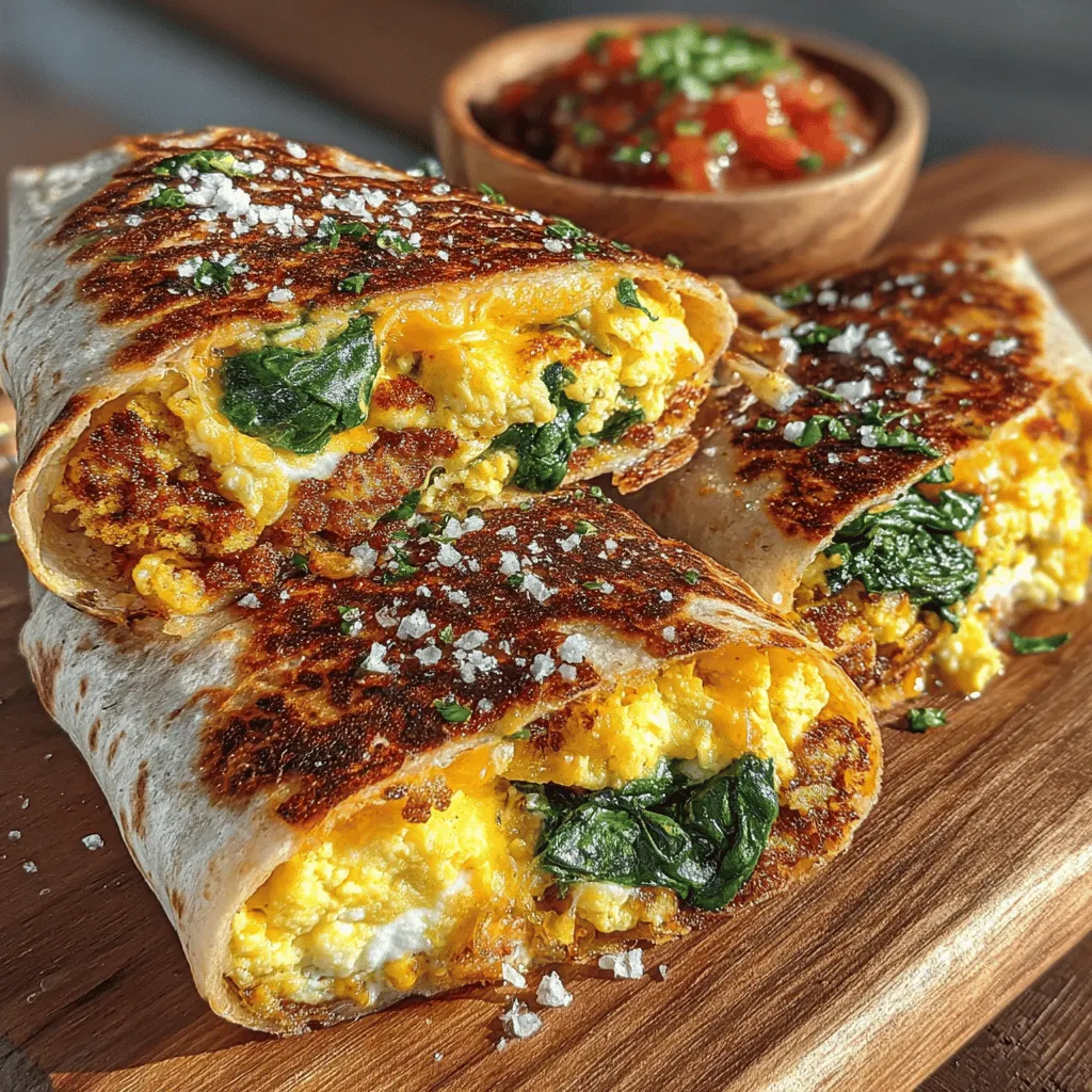 Breakfast is often heralded as the most important meal of the day, setting the tone for our energy levels and productivity. What if you could start your day with a meal that is not only quick to prepare but also bursting with flavor and packed with essential nutrients? Enter Cheesy Spinach Breakfast Wraps, a delightful option that combines the goodness of fresh ingredients with satisfying taste. These wraps are perfect for anyone looking to enjoy a hearty breakfast without spending too much time in the kitchen.